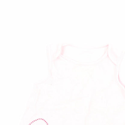 Marks and Spencer Girls Pink  Flannel A-Line  Size 3-6 Months  - graphic