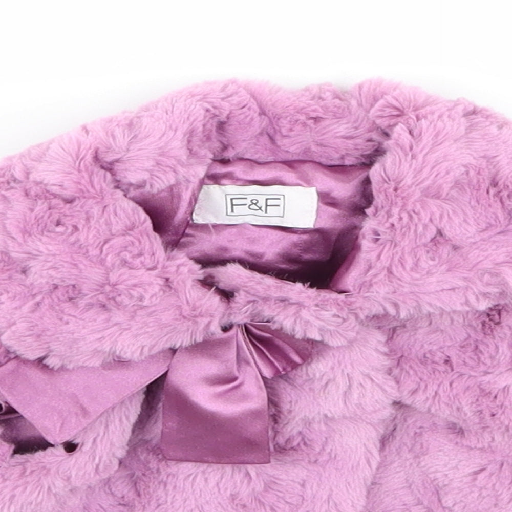 F&F Girls Purple   Jacket  Size 0-3 Months
