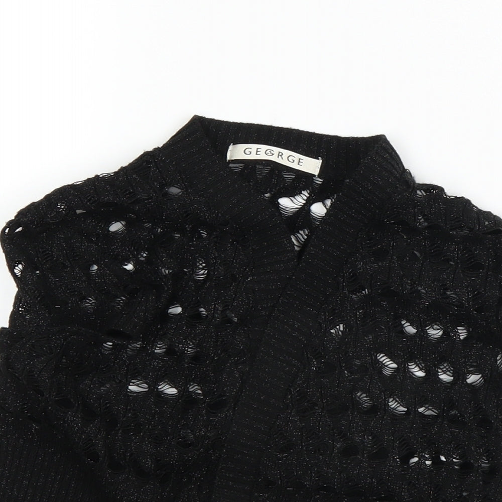 George Womens Black   Cardigan Jumper Size M