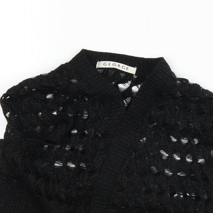 George Womens Black   Cardigan Jumper Size M