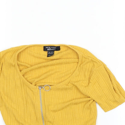 New Look Girls Yellow   Cardigan Jumper Size 12-13 Years