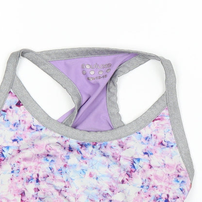 soulux Girls Purple   Cropped Tank Size 12-13 Years