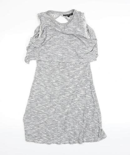 Topshop Womens Grey   Fit & Flare  Size 10
