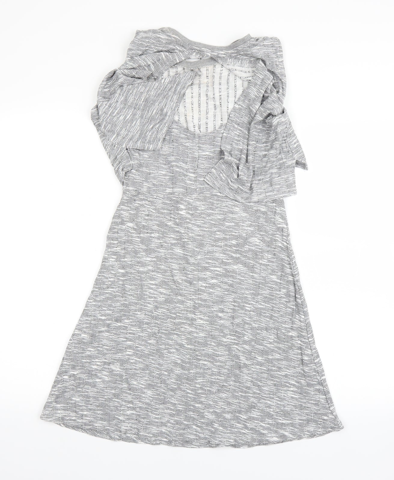 Topshop Womens Grey   Fit & Flare  Size 10