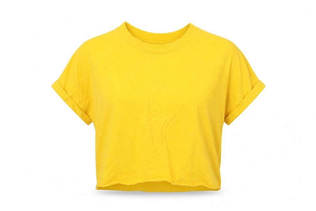 Womens UK Size 6 Primark Yellow Basic T-Shirt