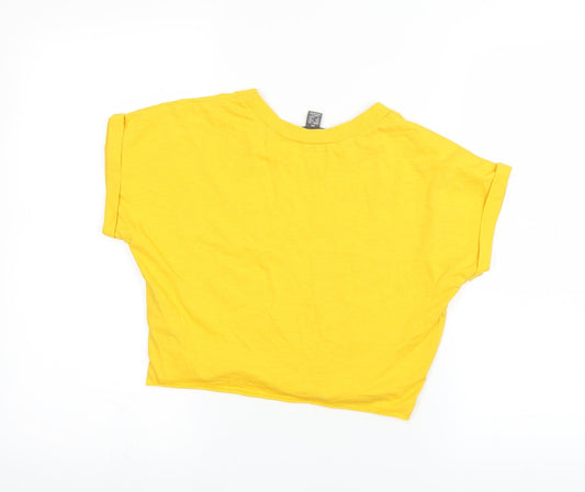 Primark Womens Yellow   Basic T-Shirt Size 6