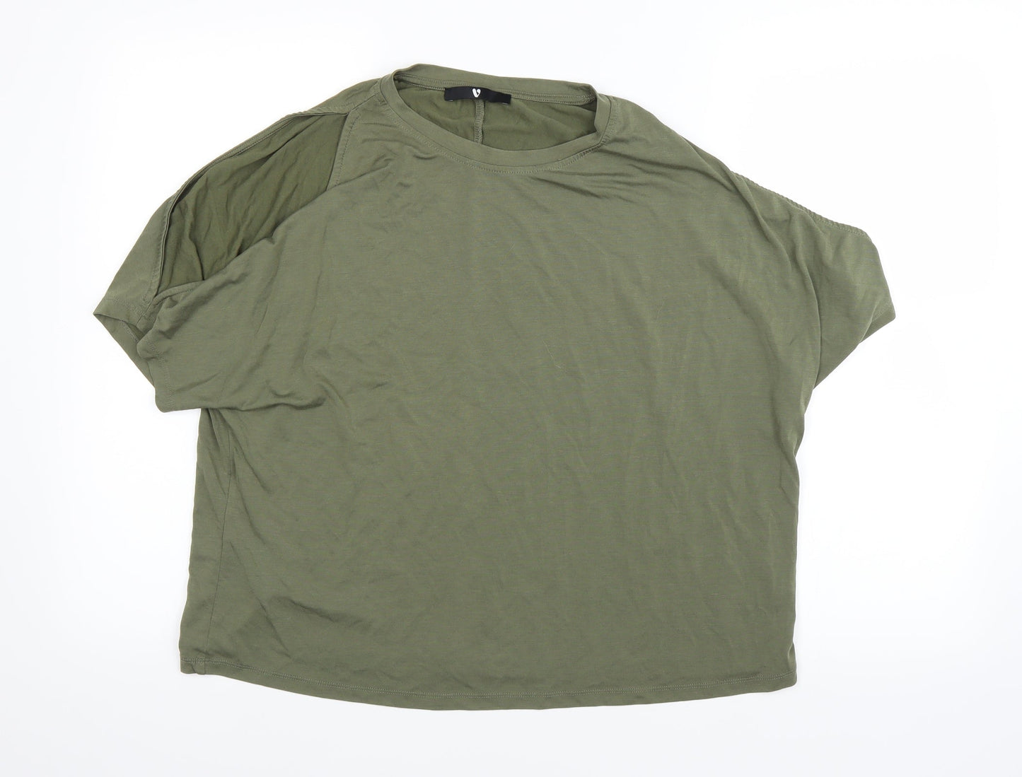 Womens UK Size 14 Very Green Basic T-Shirt