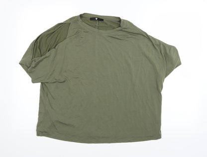 Womens UK Size 14 Very Green Basic T-Shirt