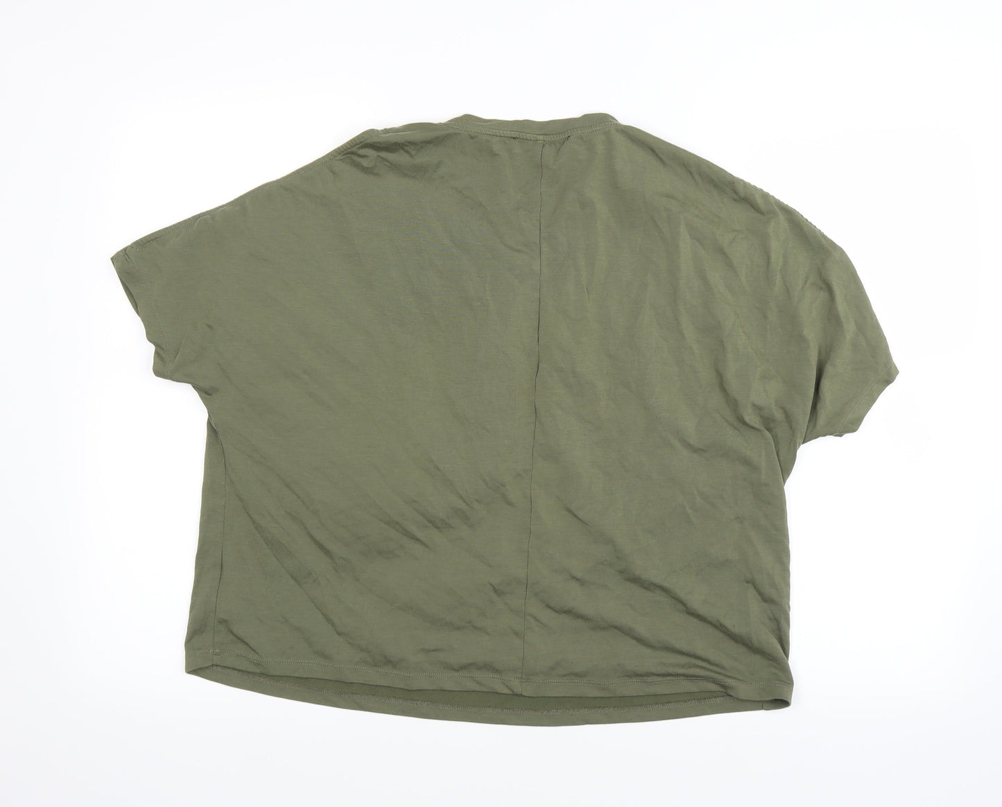Womens UK Size 14 Very Green Basic T-Shirt