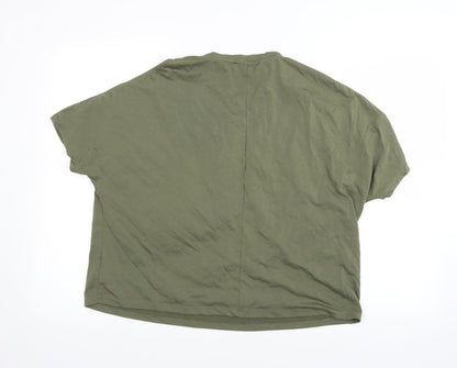 Womens UK Size 14 Very Green Basic T-Shirt