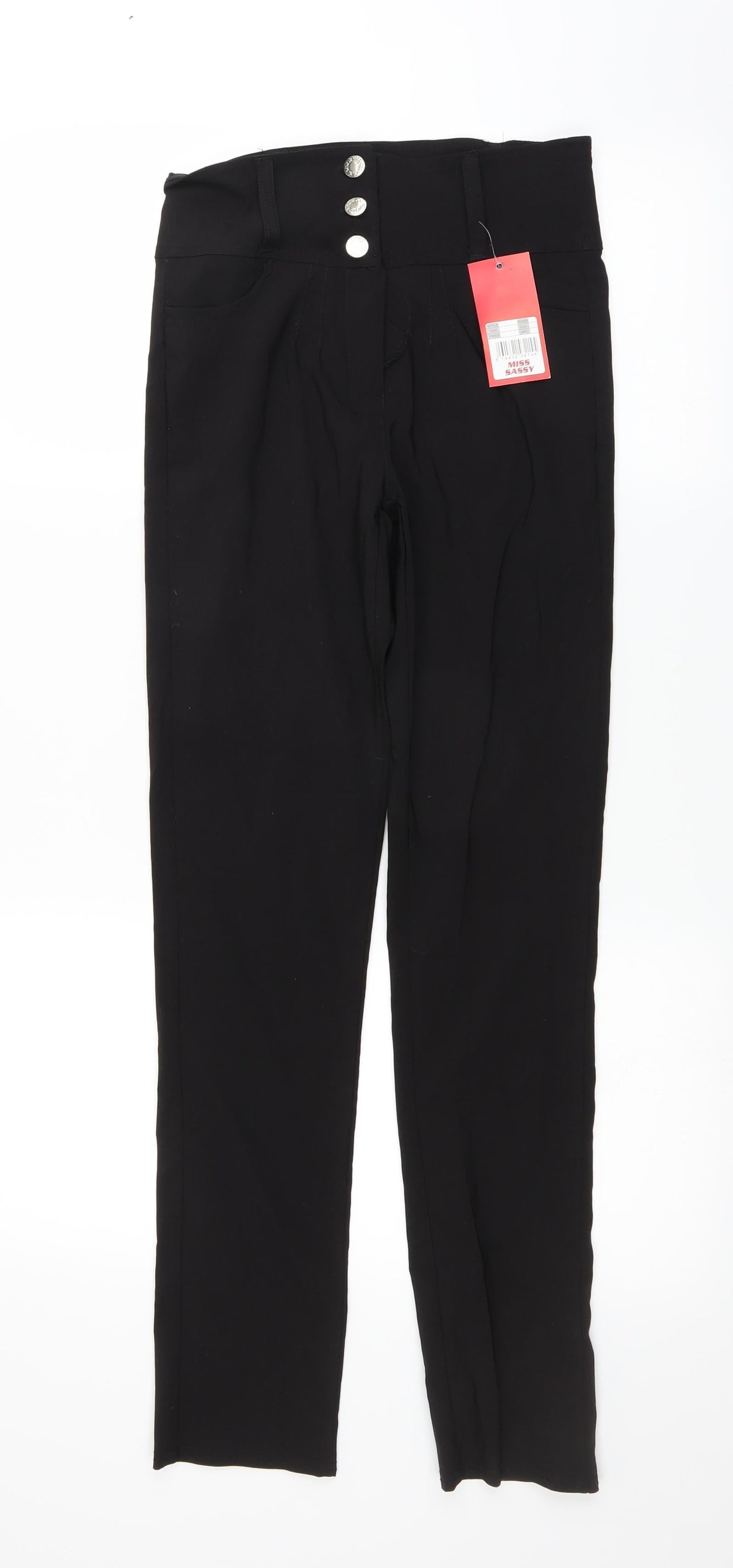 Miss Saigon Womens Black   Trousers  Size 8 L29 in