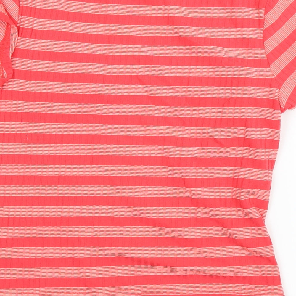 Primark Womens Red Striped  Basic T-Shirt Size S