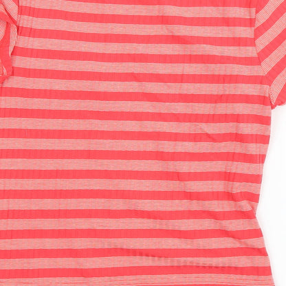 Primark Womens Red Striped  Basic T-Shirt Size S