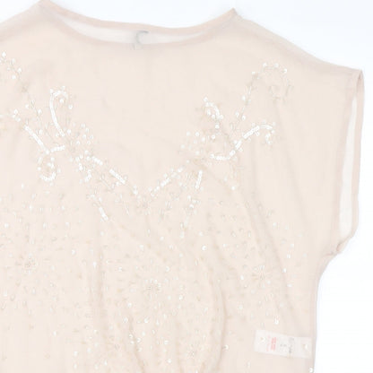 Evie Womens Pink   Basic Blouse Size 8