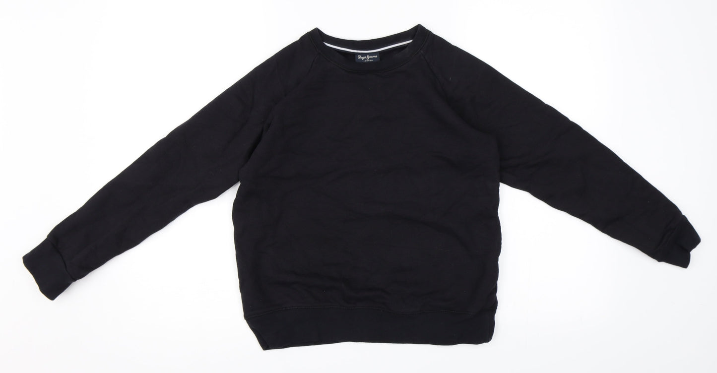 Mens UK Size S Pepe Jeans Black Pullover Sweatshirt