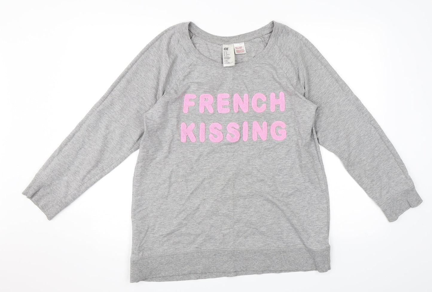 H&M Womens Grey   Pullover Sweatshirt Size M