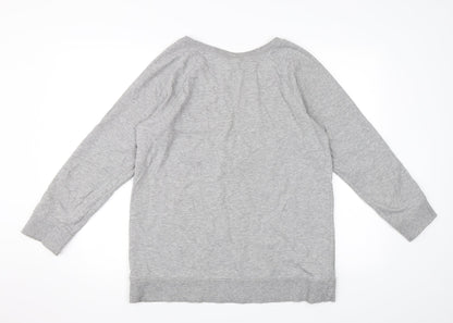 H&M Womens Grey   Pullover Sweatshirt Size M