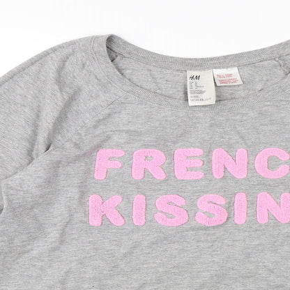 H&M Womens Grey   Pullover Sweatshirt Size M