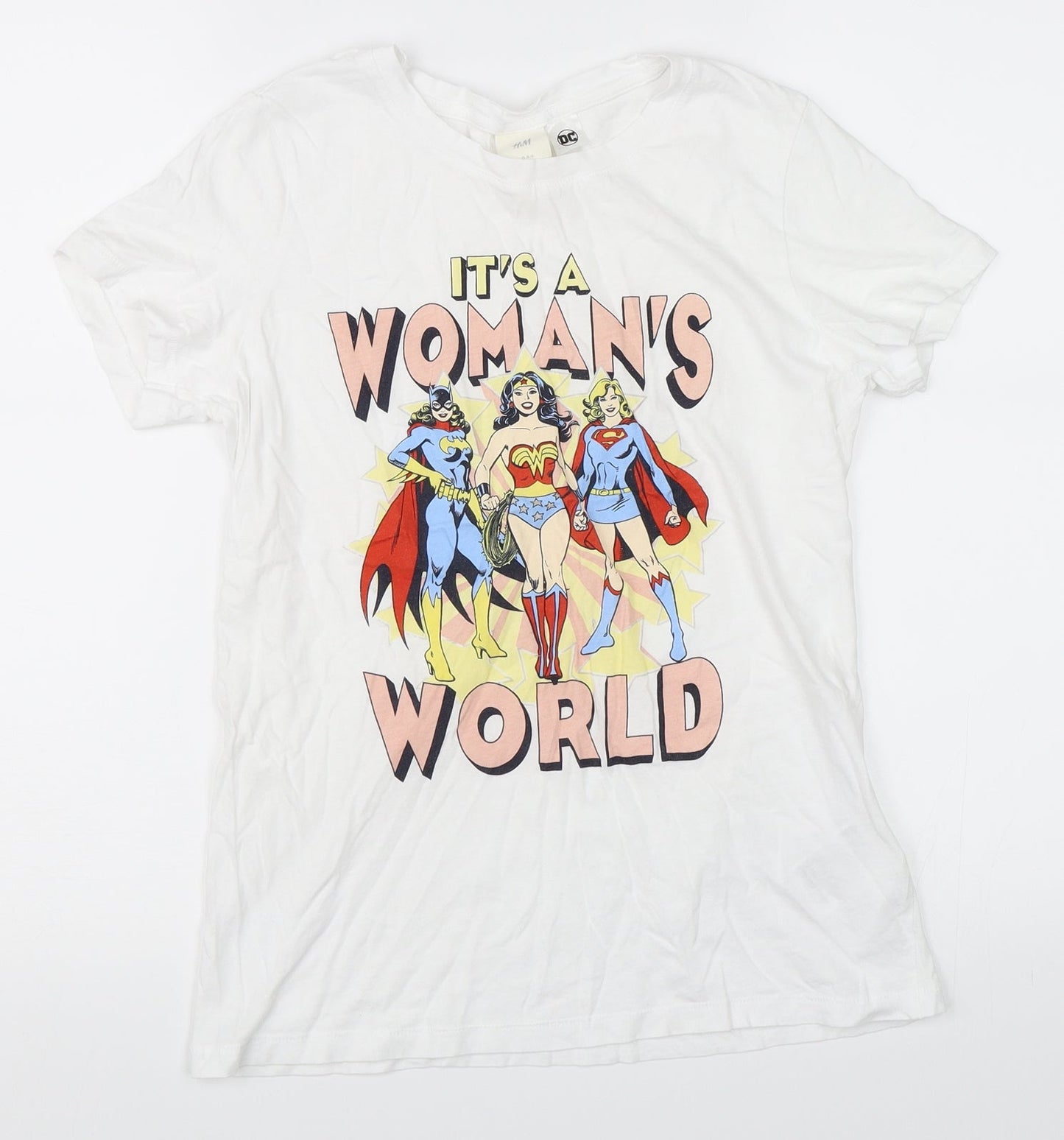 Womens UK Size XS H&M White Basic T-Shirt