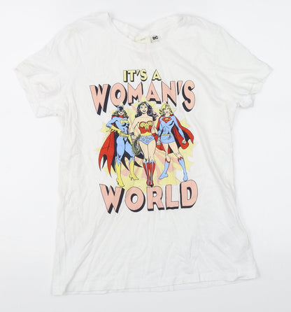 Womens UK Size XS H&M White Basic T-Shirt