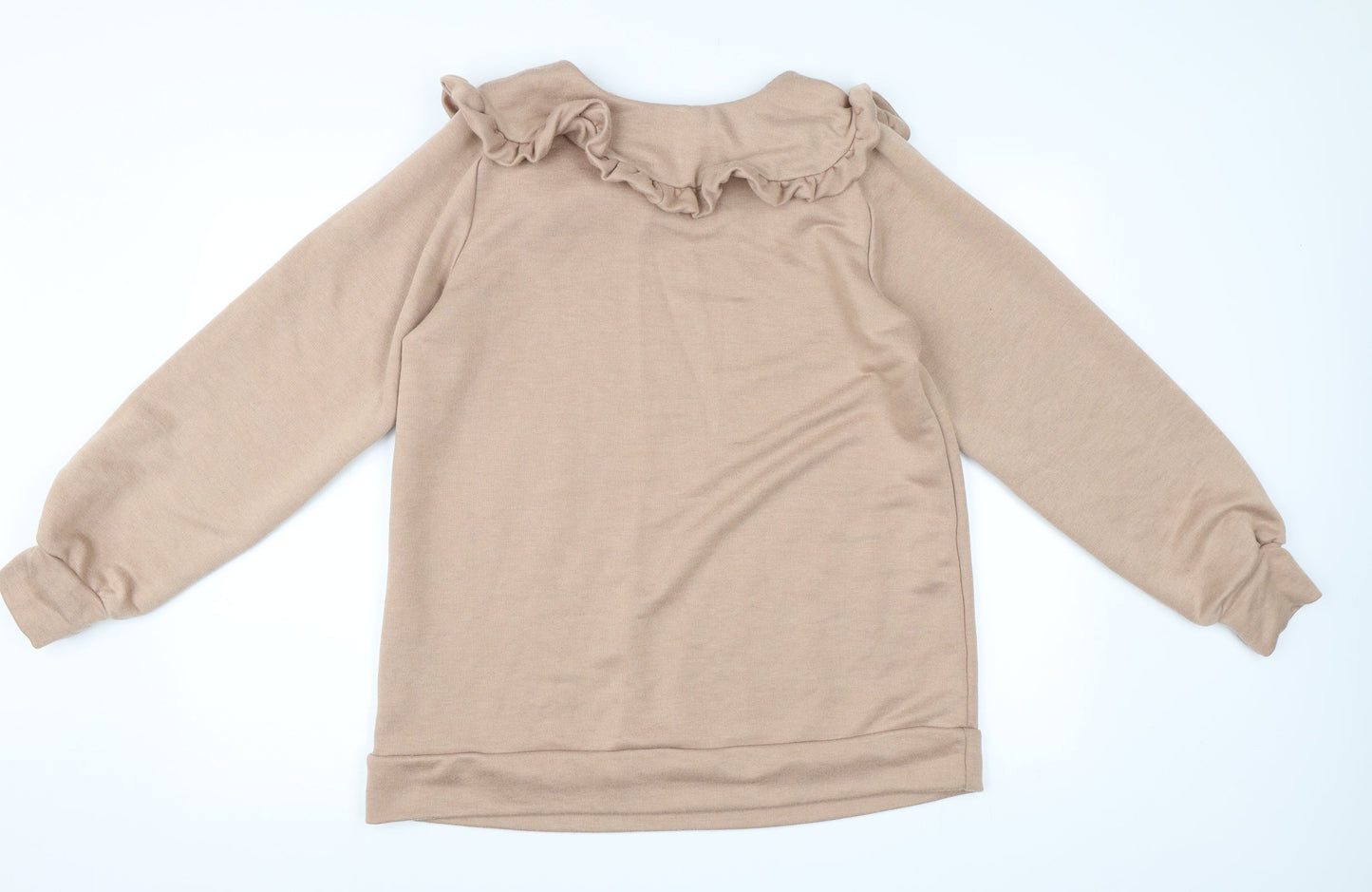 Boohoo Womens Beige   Pullover Sweatshirt Size 12