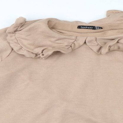 Boohoo Womens Beige   Pullover Sweatshirt Size 12