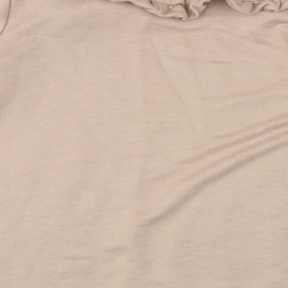 Boohoo Womens Beige   Pullover Sweatshirt Size 12