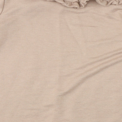 Boohoo Womens Beige   Pullover Sweatshirt Size 12