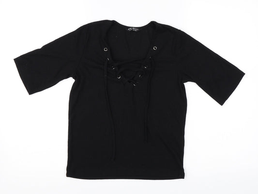 Womens UK Size 6 Select Black Basic T-Shirt