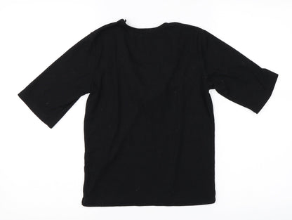 Womens UK Size 6 Select Black Basic T-Shirt