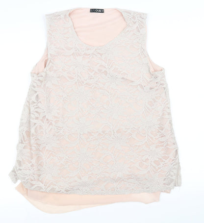 Quiz Womens Pink Floral  Basic Blouse Size 16