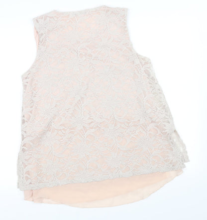 Quiz Womens Pink Floral  Basic Blouse Size 16