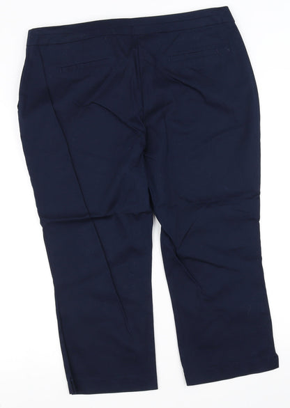 Mens UK Size 16 Atmosphere Regular Fit Chino Blue Trousers