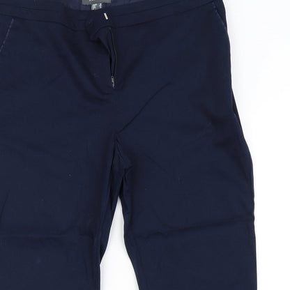 Mens UK Size 16 Atmosphere Regular Fit Chino Blue Trousers