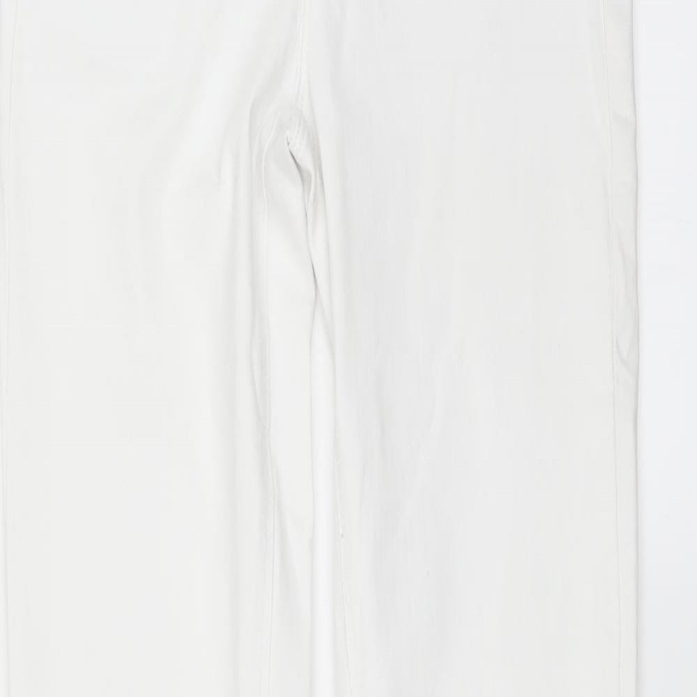 Womens UK Size 8 Preworn Extra-Slim Fit Skinny White Jeans