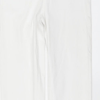 Womens UK Size 8 Preworn Extra-Slim Fit Skinny White Jeans