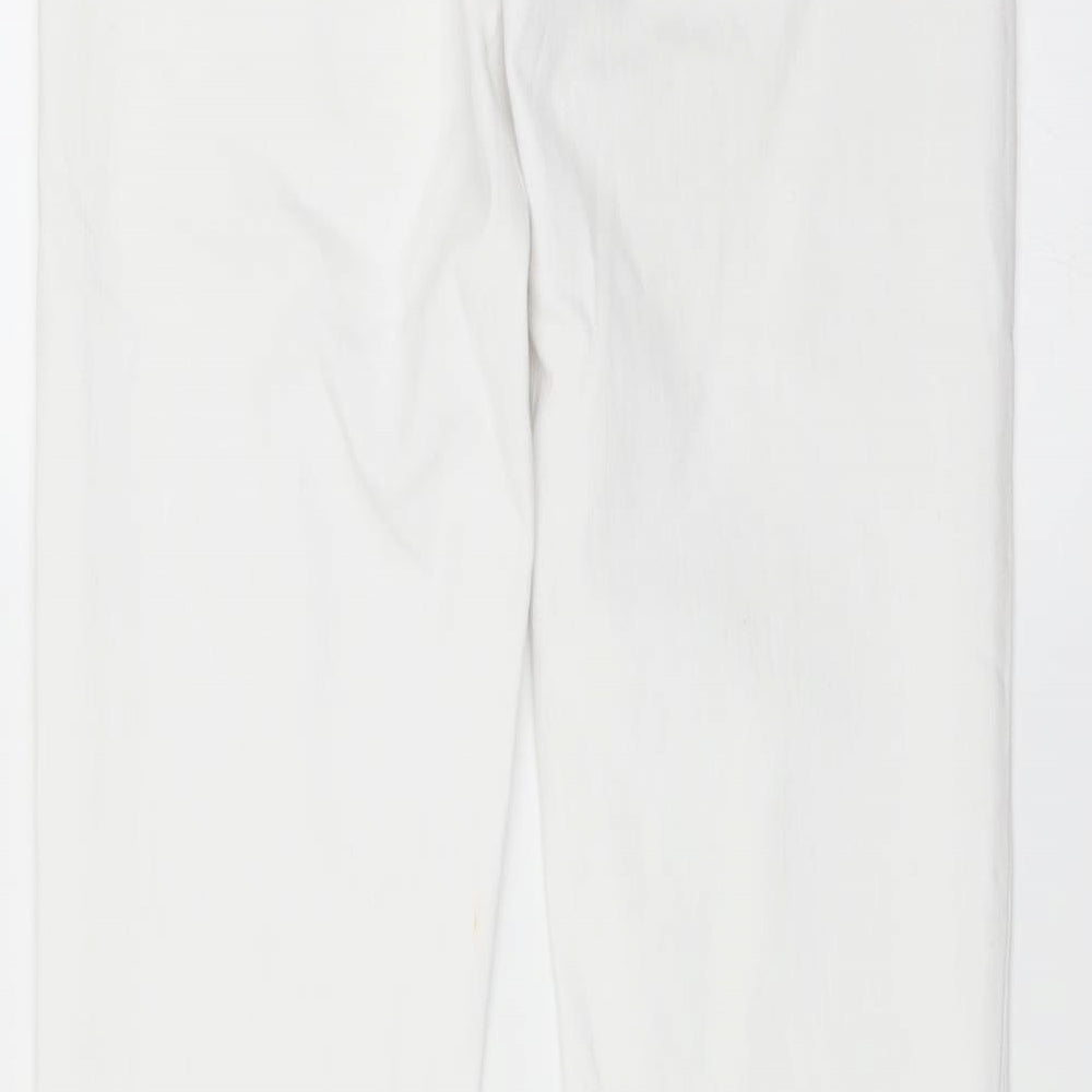 Womens UK Size 8 Preworn Extra-Slim Fit Skinny White Jeans