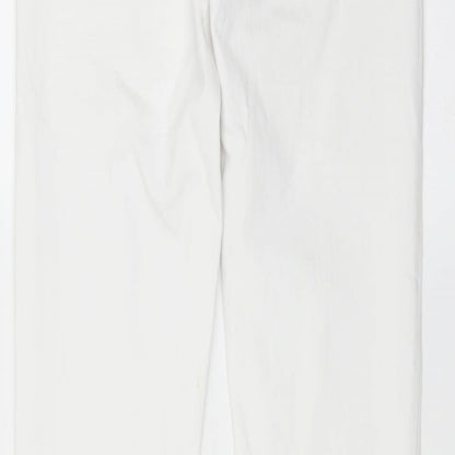 Womens UK Size 8 Preworn Extra-Slim Fit Skinny White Jeans