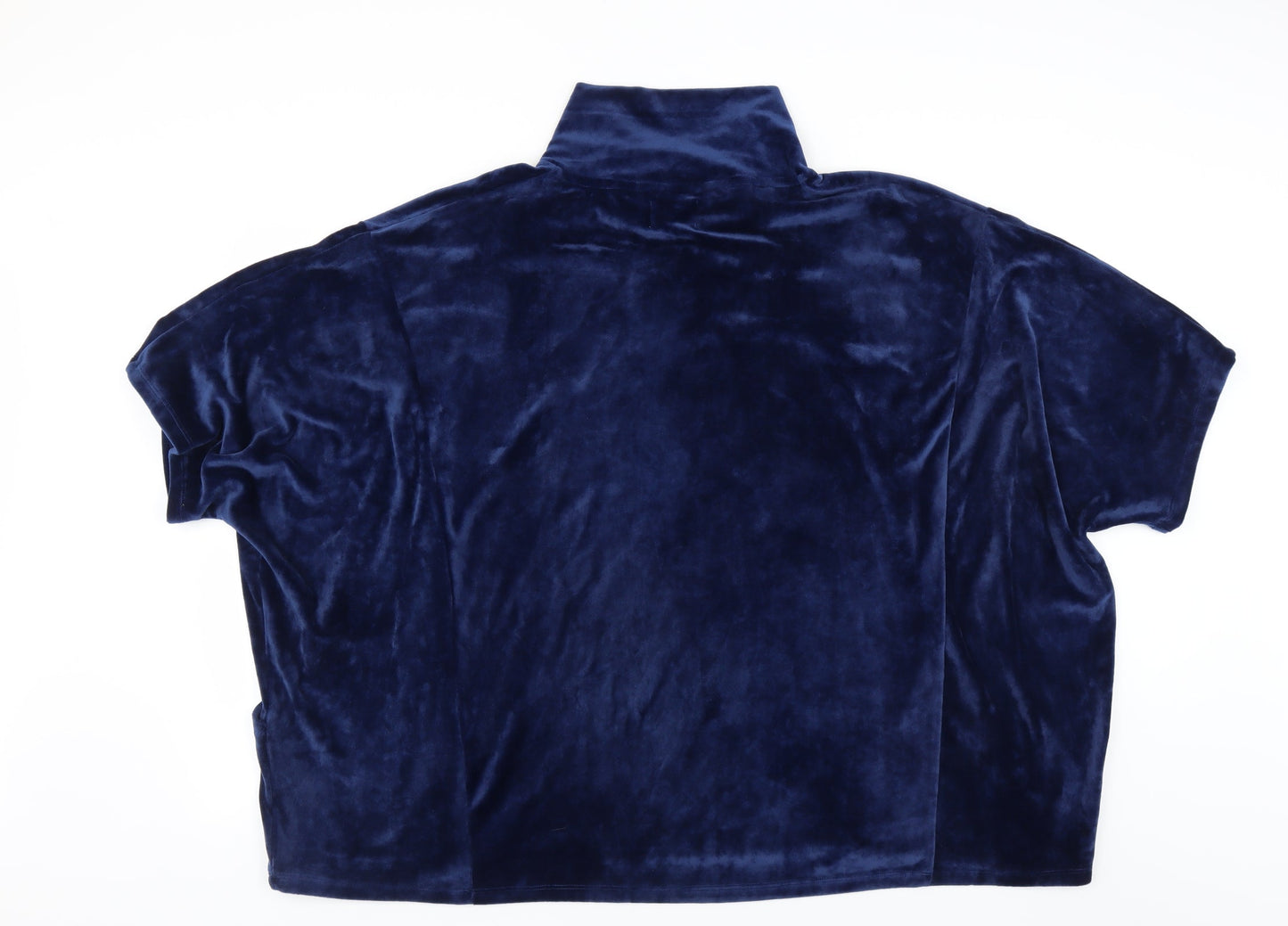 Time To Dream Womens Blue Solid Fleece Top Pyjama Top Size M  - lounge wear
