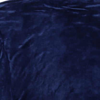 Time To Dream Womens Blue Solid Fleece Top Pyjama Top Size M  - lounge wear