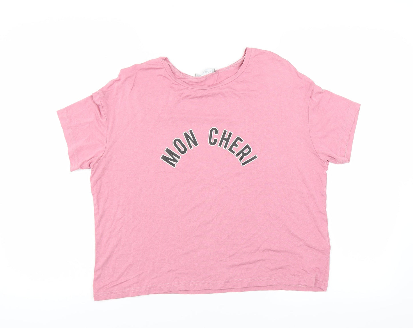 Womens UK Size S New Look Pink Basic T-Shirt