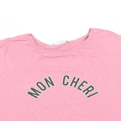 Womens UK Size S New Look Pink Basic T-Shirt