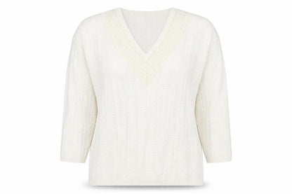 TU Womens White   Pullover Jumper Size 12  - lace detail