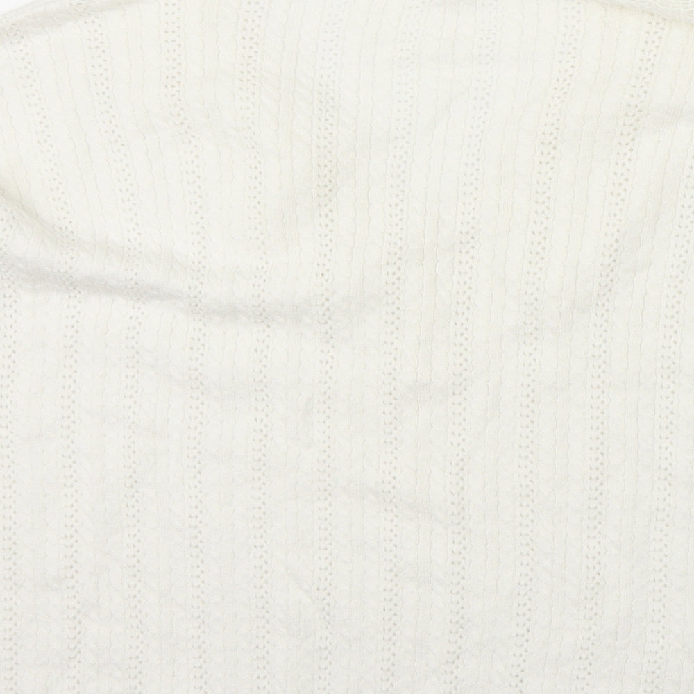 Sainsburys Womens White   Pullover Jumper Size 12  - lace detail