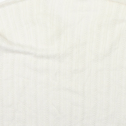Sainsburys Womens White   Pullover Jumper Size 12  - lace detail