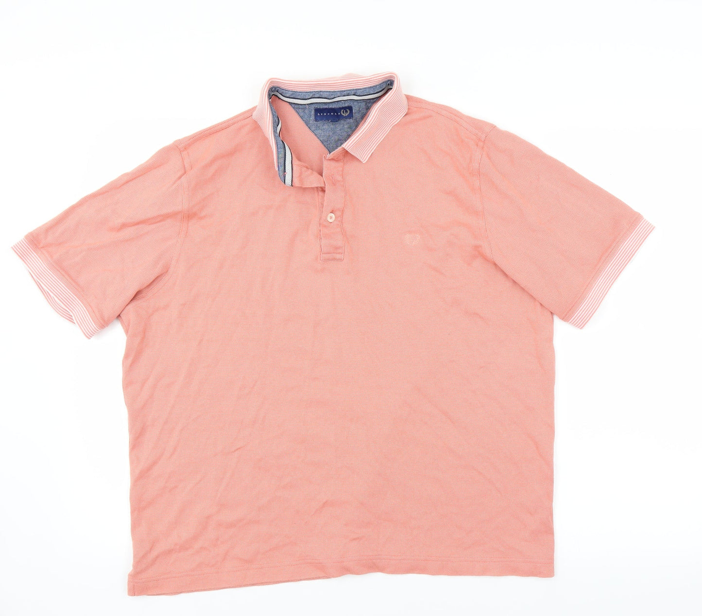 Lincoln Mens Pink    Polo Size L  - coral coloured
