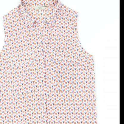 Womens UK Size 8 NEXT Pink Basic Blouse