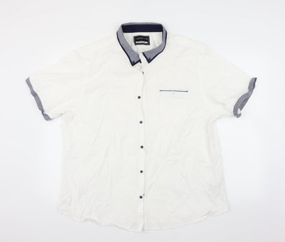 Red Herring Mens White    Button-Up Size 2XL