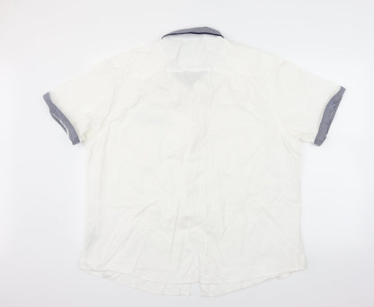 Red Herring Mens White    Button-Up Size 2XL