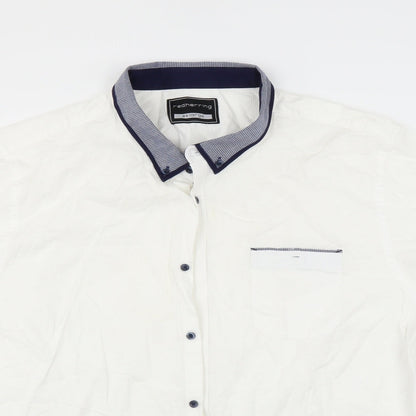Red Herring Mens White    Button-Up Size 2XL